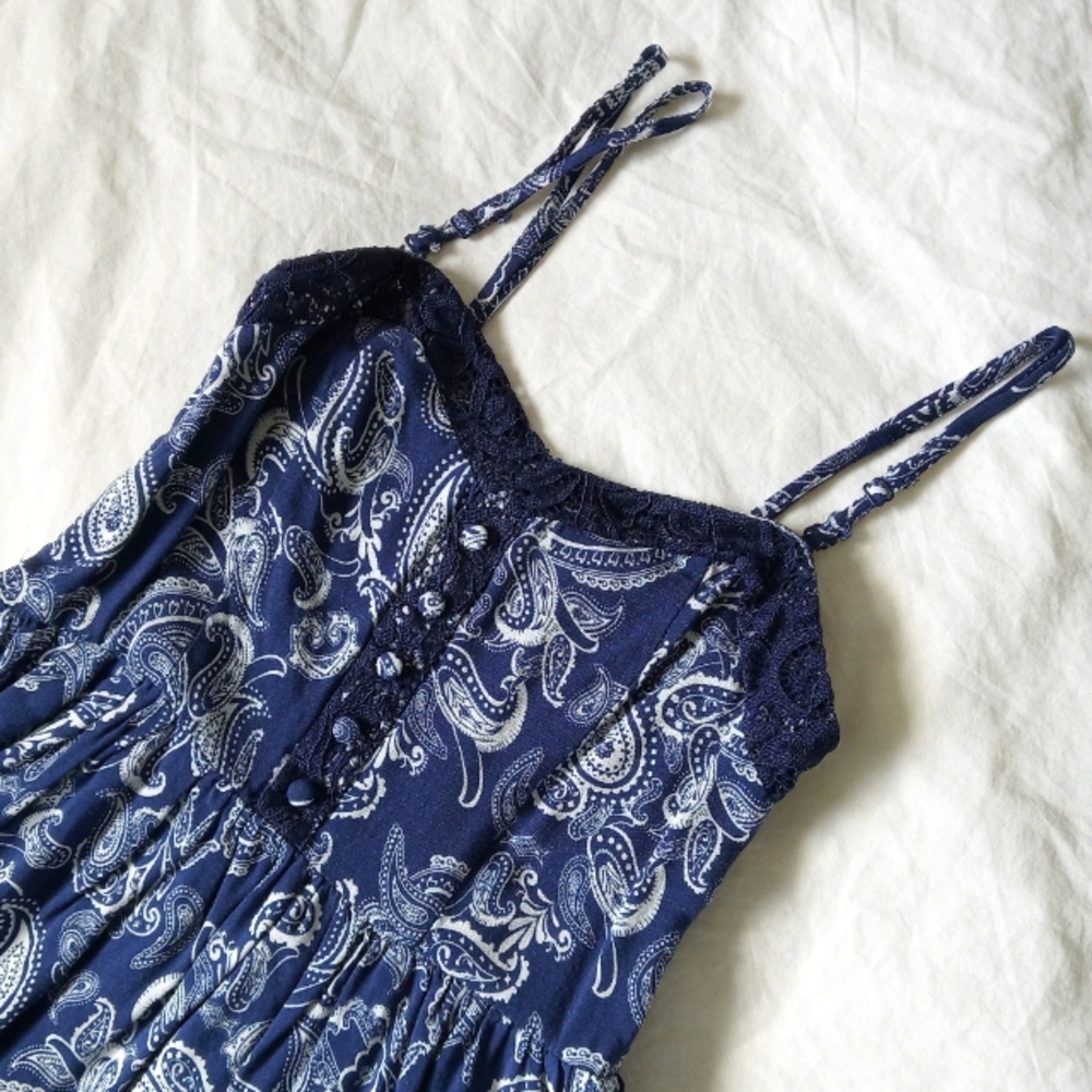 Smart Set Navy Blue Patterned Dress